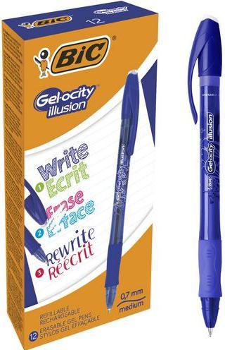 Bic GELOCITY ILLUSION - gelpennen (Blauw, 12 x)