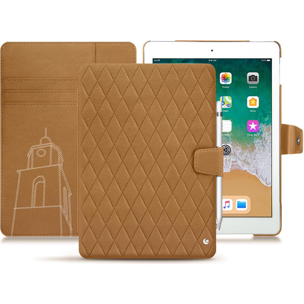 Noreve Lederschutzhülle Wallet (iPad 9.7), Tablet Hülle, Braun