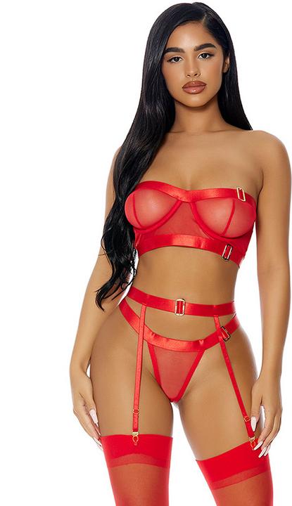 Actual product image Forplay Good As Gold Lingerie Set (M)