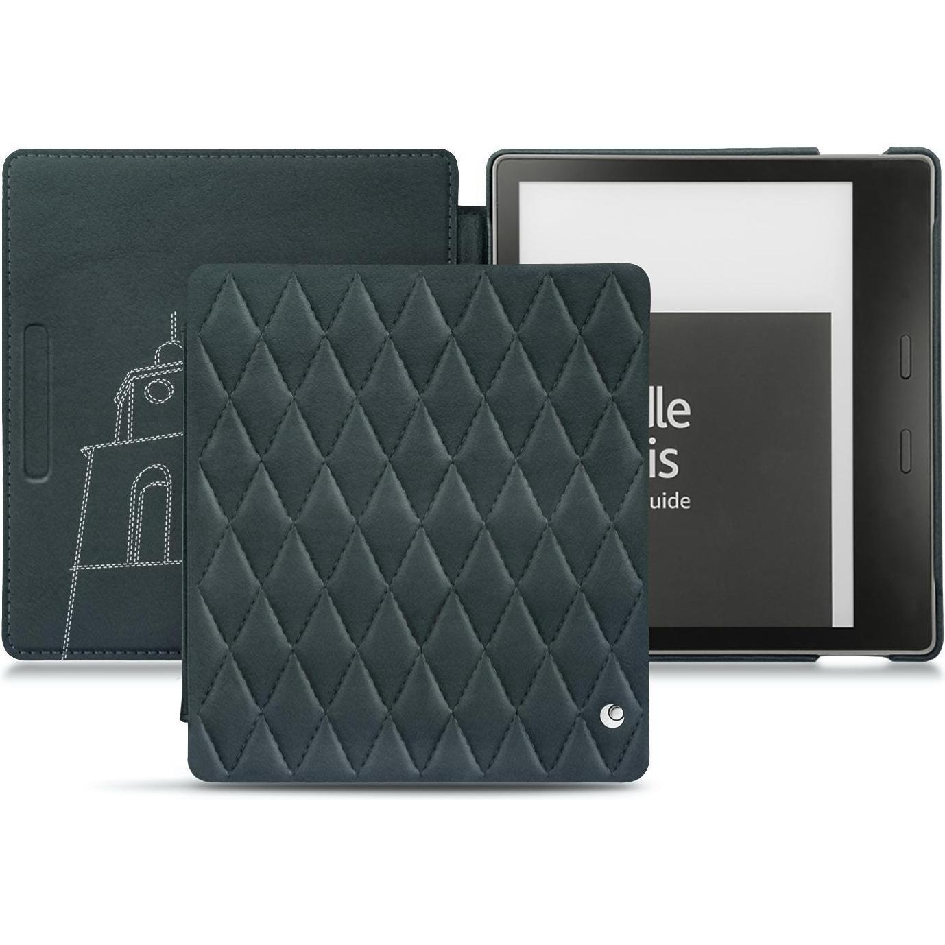 Noreve Lederschutzhülle horizontal (Kindle Oasis (2019)), Tablet Hülle, Blau