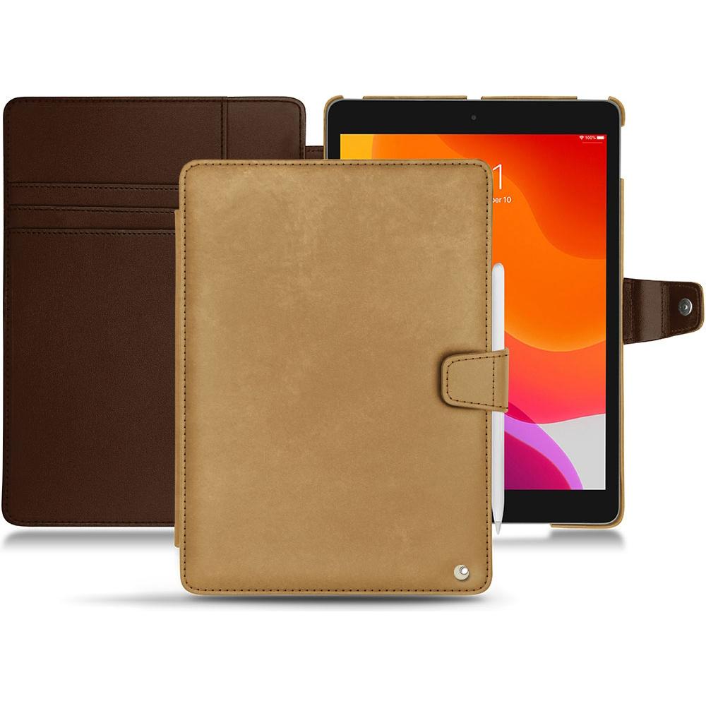 Noreve Lederschutzhülle Wallet (iPad 10.2 2019), Tablet Hülle, Braun