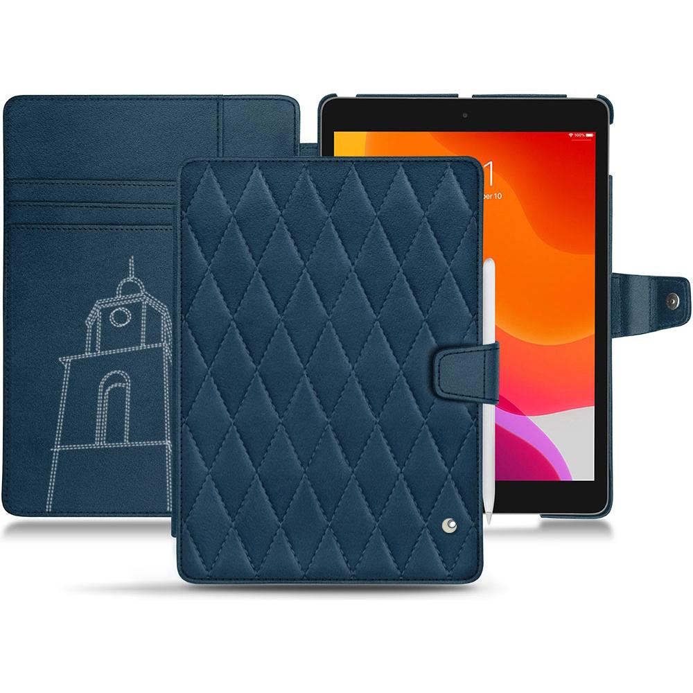 Noreve Lederschutzhülle Wallet (iPad 10.2 2019), Tablet Hülle, Blau