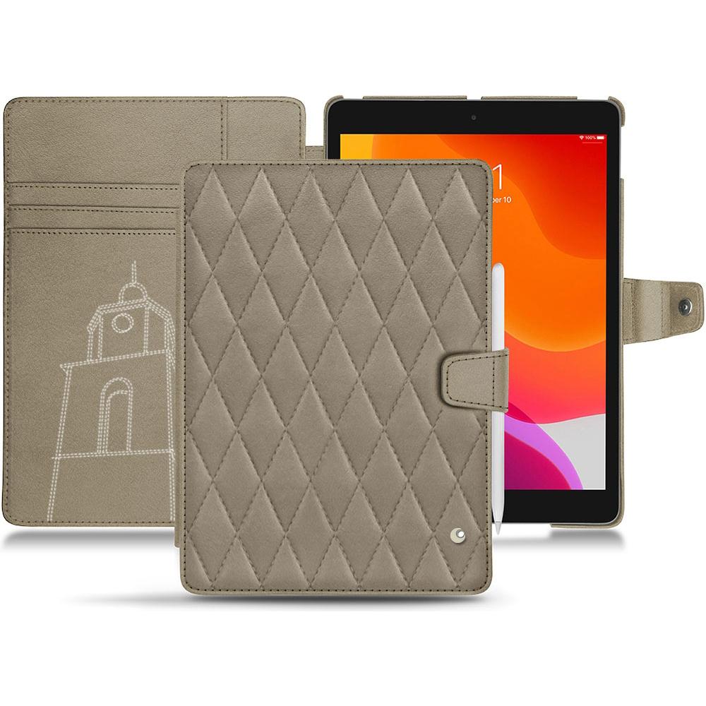Noreve Lederschutzhülle Wallet (iPad 10.2 2019), Tablet Hülle, Beige