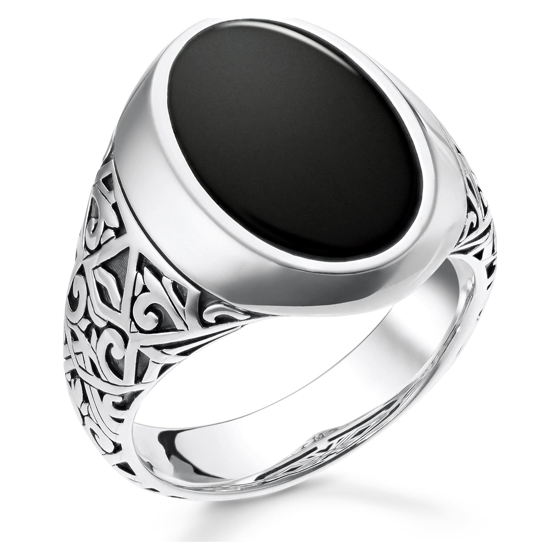 Thomas Sabo, Ring, Zwart, (62, Zilver 925)