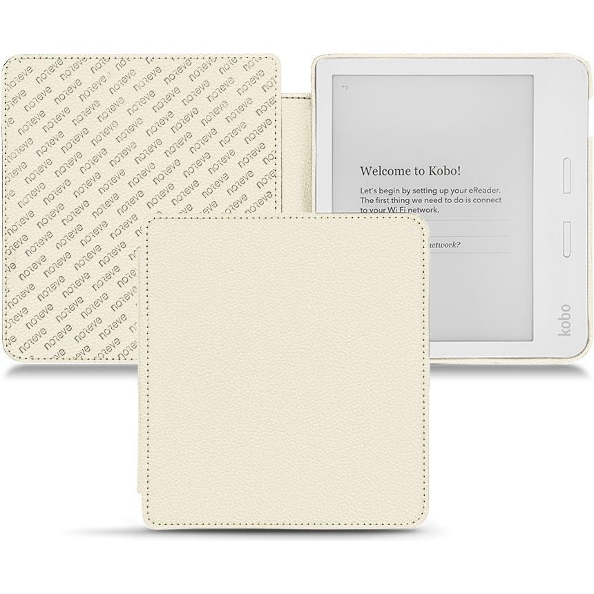 Noreve Lederschutzhülle horizontal (Libra H2O), Tablet Hülle, Weiss