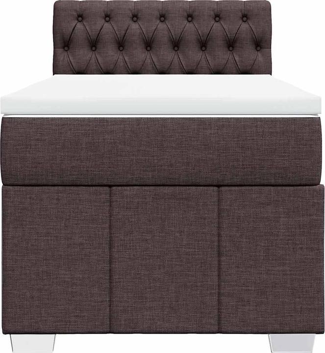 Immagine prodotto VidaXL Letto a molle Letto imbottito Letto con materasso marrone scuro 90x200cm in tessuto (90 x 200 cm)