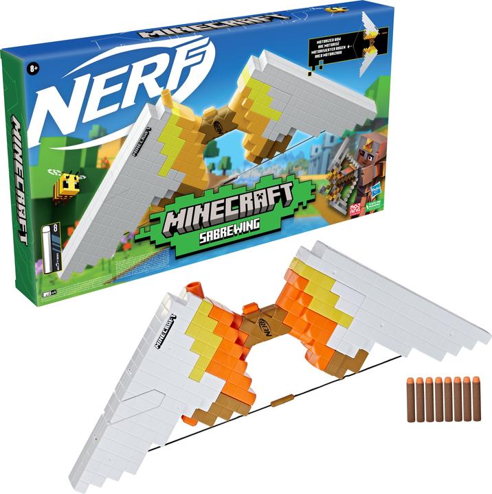 Produktbild Nerf Minecraft motorisierter Sabrewing Bogen feuert Darts