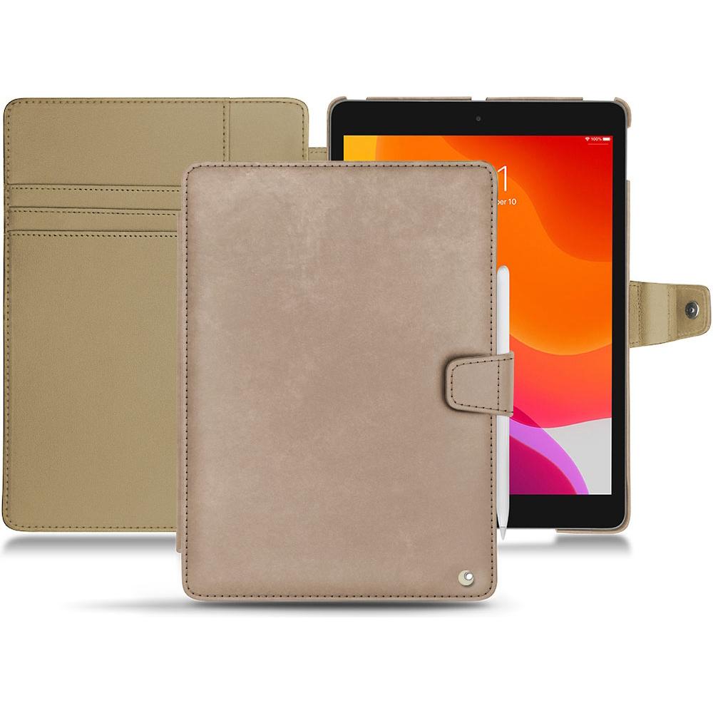 Noreve Lederschutzhülle Wallet (iPad 10.2 2019), Tablet Hülle, Beige