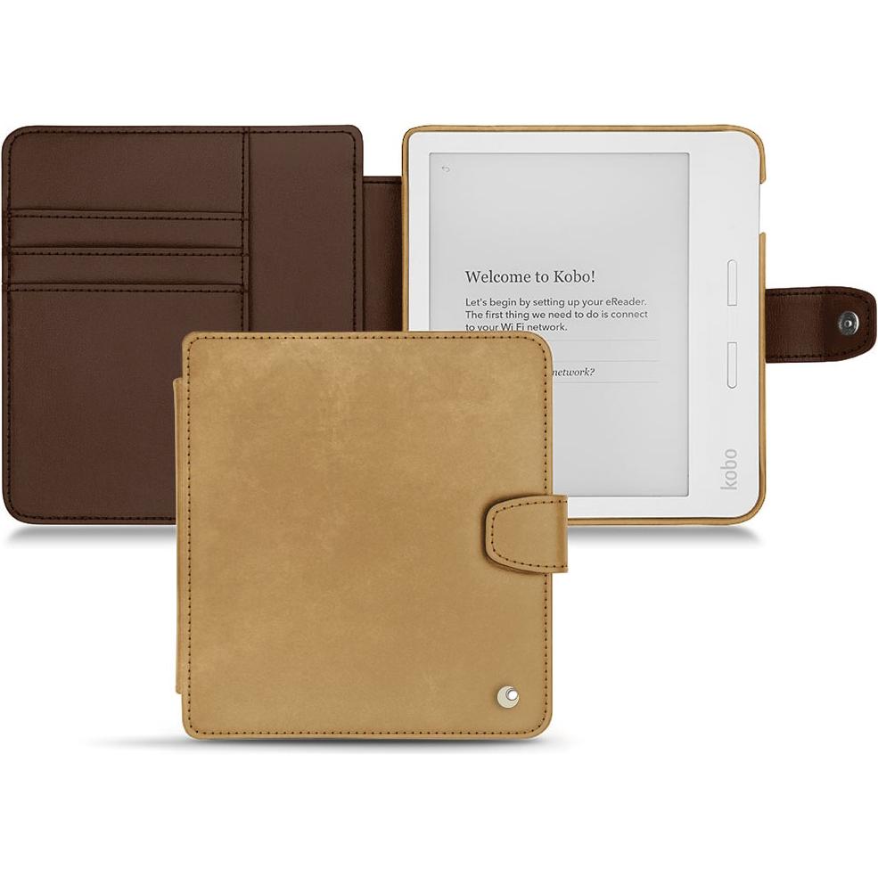 Noreve Lederschutzhülle Wallet (Libra H2O), eReader Zubehör, Braun