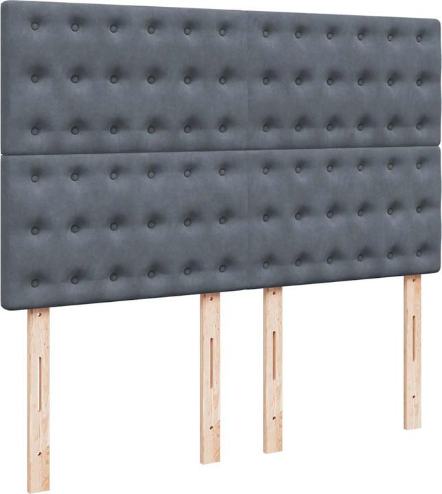 Actual product image vidaXL Bo x spring bed with mattress 160 x 200 cm velvet (160 x 200 cm)