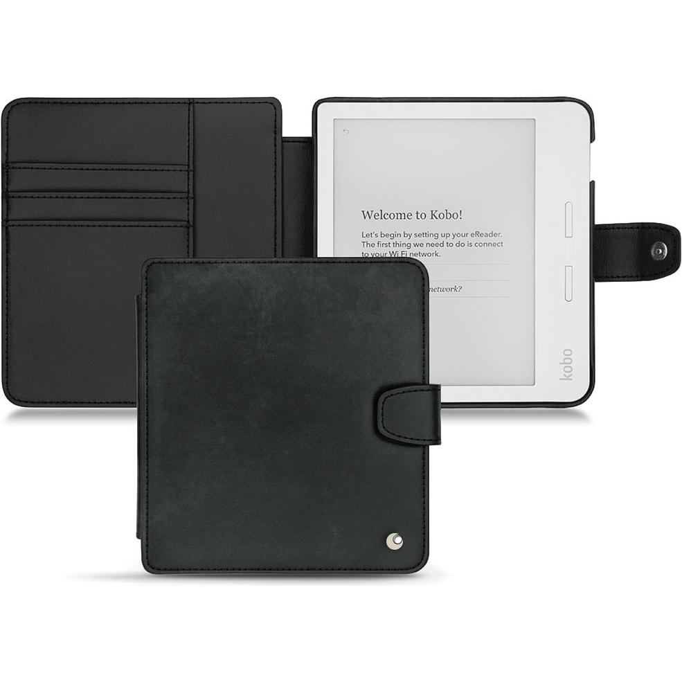 Noreve Lederschutzhülle Wallet (Libra H2O), eReader Zubehör, Schwarz