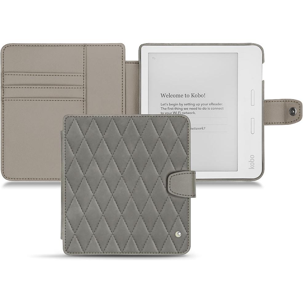 Noreve Lederschutzhülle Wallet (Libra H2O), Tablet Hülle, Grau