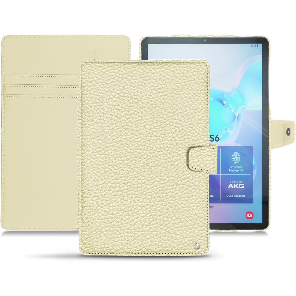 Noreve Lederschutzhülle Wallet (Galaxy Tab S6), Tablet Hülle, Weiss
