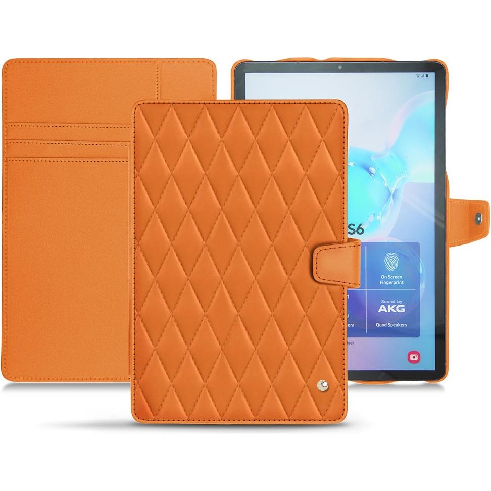 Noreve Lederschutzhülle Wallet (Galaxy Tab S6), Tablet Hülle, Orange