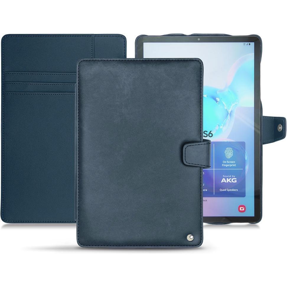 Noreve Lederschutzhülle Wallet (Galaxy Tab S6), Tablet Hülle, Blau