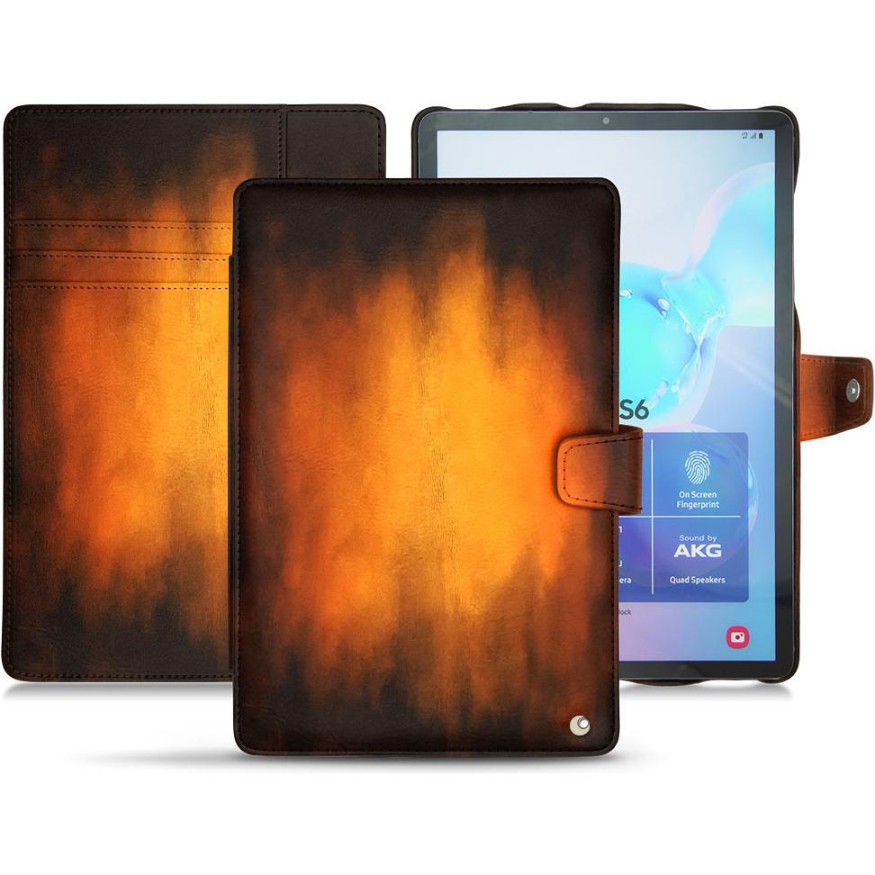 Noreve Lederschutzhülle Wallet (Galaxy Tab S6), Tablet Hülle, Violett