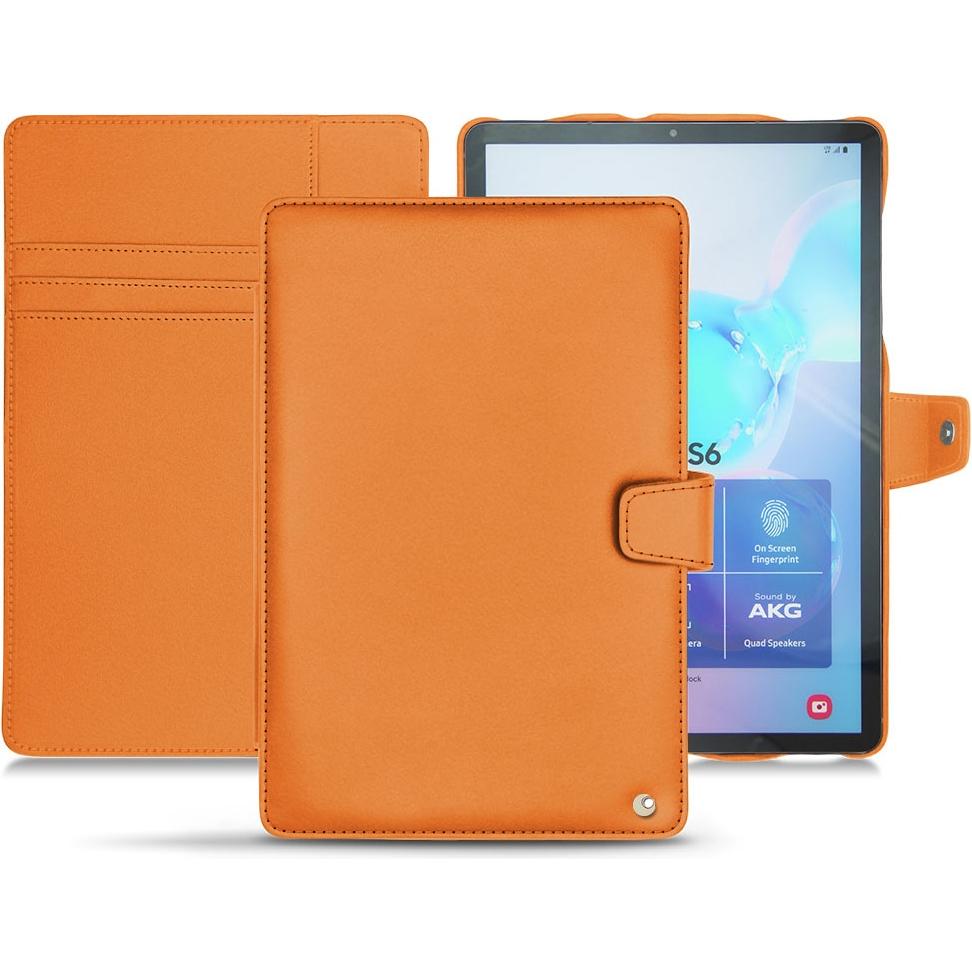Noreve Lederschutzhülle Wallet (Galaxy Tab S6), Tablet Hülle, Orange