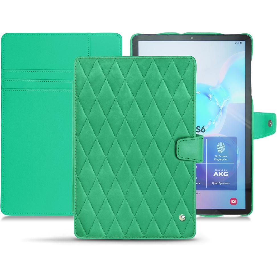 Noreve Lederschutzhülle Wallet (Galaxy Tab S6), Tablet Hülle, Grün