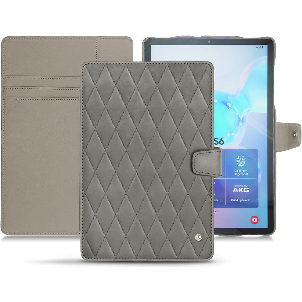 Noreve Lederschutzhülle Wallet (Galaxy Tab S6), Tablet Hülle, Grau
