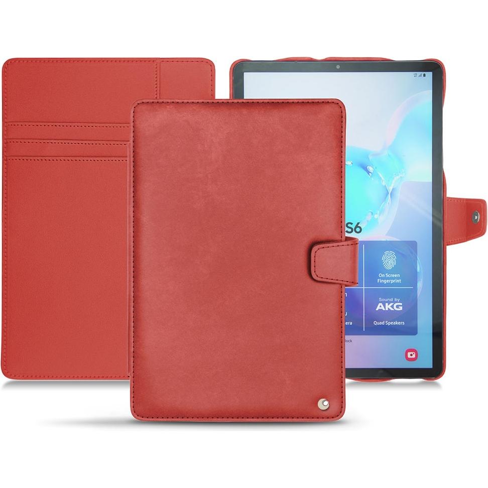 Noreve Lederschutzhülle Wallet (Galaxy Tab S6), Tablet Hülle, Rot