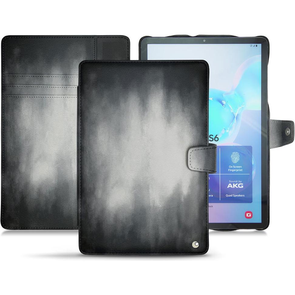 Thumbnail - Noreve Lederschutzhülle Wallet (Galaxy Tab S6), Tablet Hülle, Grau