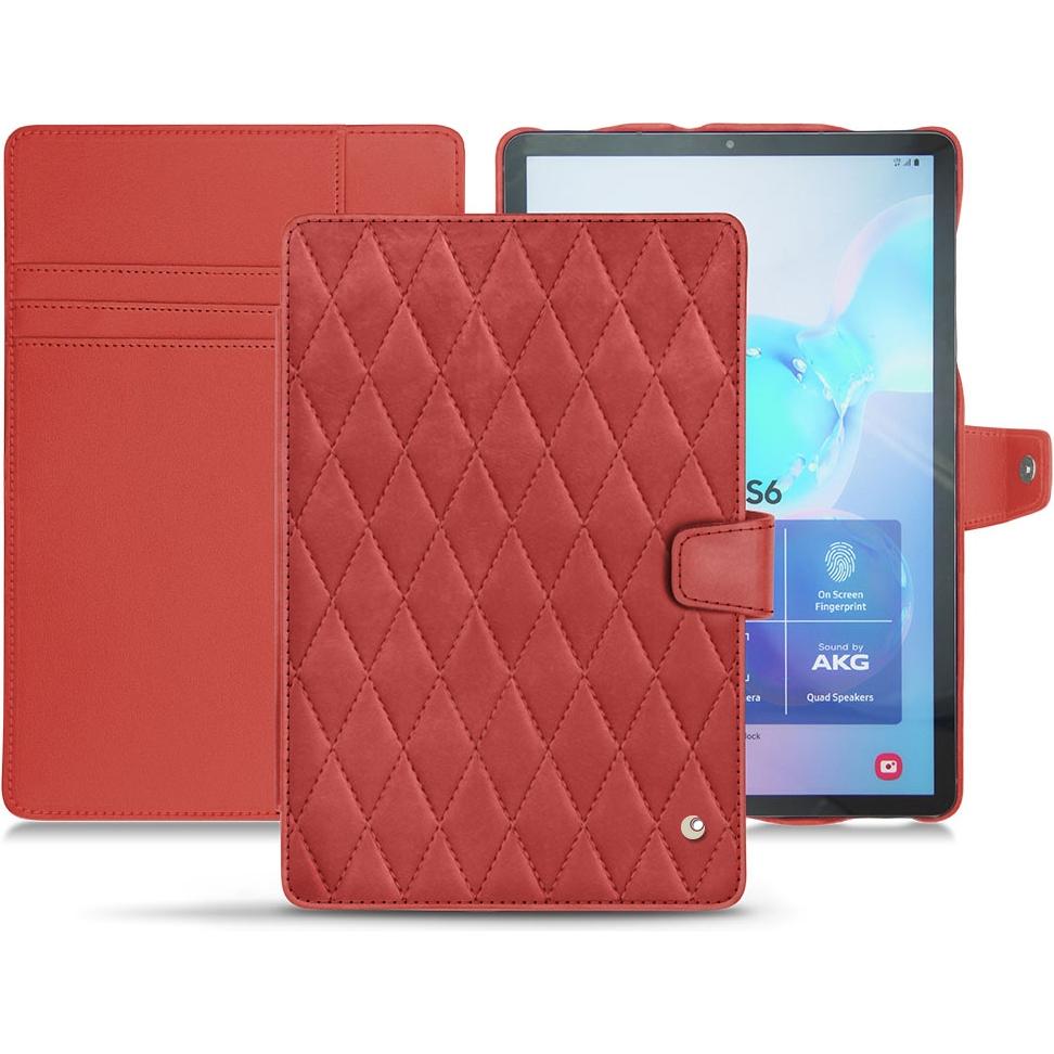 Thumbnail - Noreve Lederschutzhülle Wallet (Galaxy Tab S6), Tablet Hülle, Rot