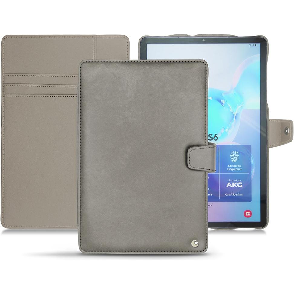 Noreve Lederschutzhülle Wallet (Galaxy Tab S6), Tablet Hülle, Grau