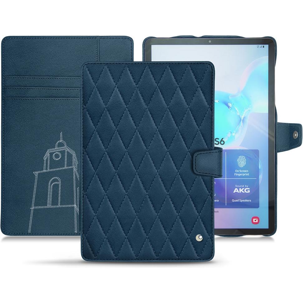 Noreve Lederschutzhülle Wallet (Galaxy Tab S6), Tablet Hülle, Blau