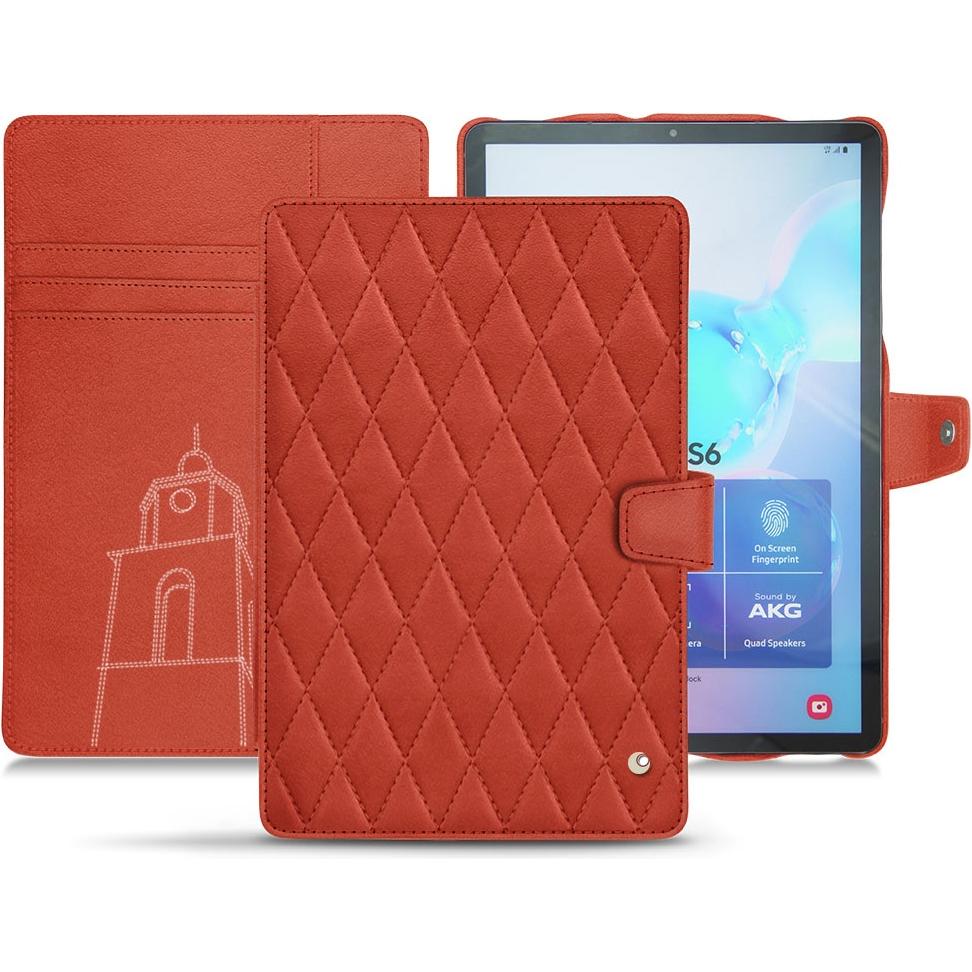Thumbnail - Noreve Lederschutzhülle Wallet (Galaxy Tab S6), Tablet Hülle, Orange