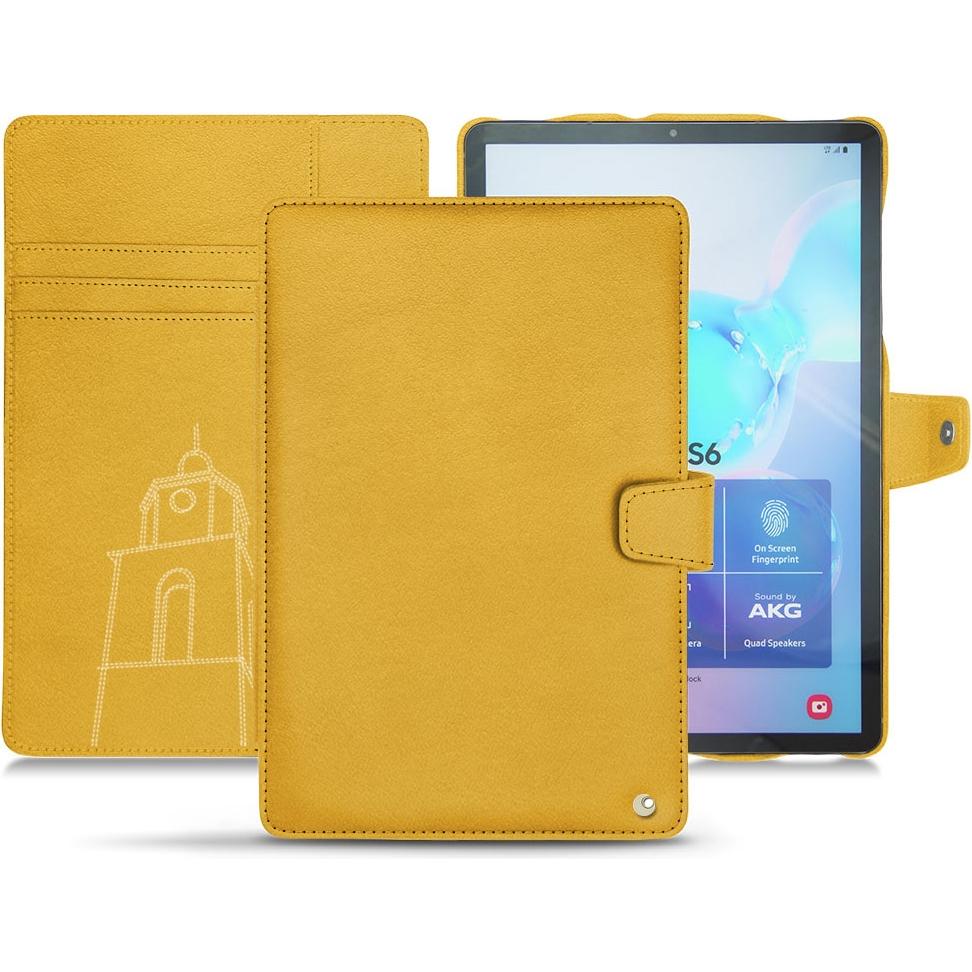 Noreve Lederschutzhülle Wallet (Galaxy Tab S6), Tablet Hülle, Orange