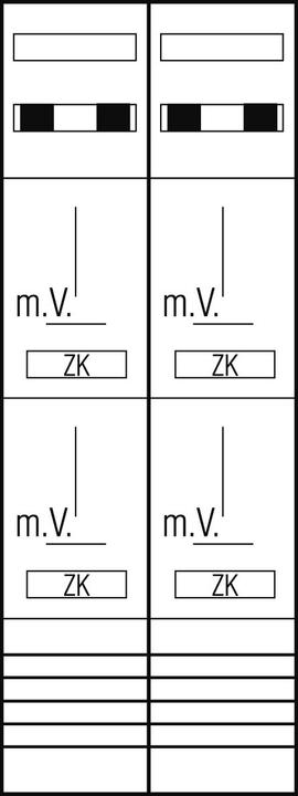 Produktbild ABN Z29640 Zählerplatz 3Pkt 4Z sperrb HS/ZSK