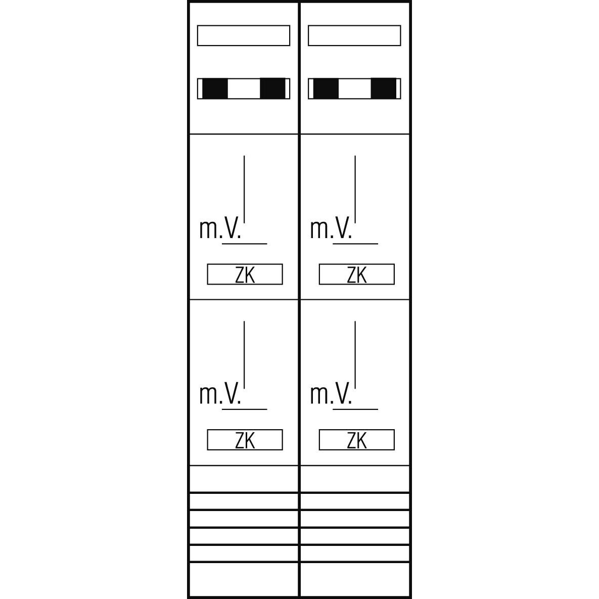 ABN, Verteilerschrank Zubehör, Z29640 Zählerplatz 3Pkt 4Z sperrb HS/ZSK