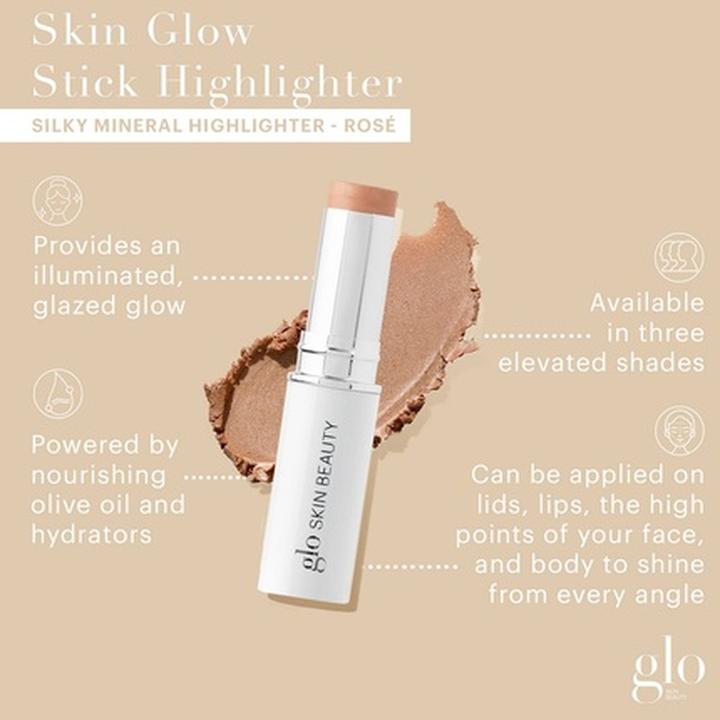 Actual product image Glo Skin Beauty Skin Glow Stick Highlighter Rosé 1 Count (Highlighter)