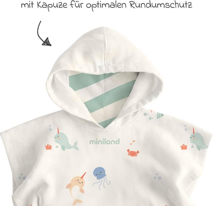 Image du produit Miniland Badeponcho & Bademäntel Badeponcho aus Musselin 50 x 55 cm - Oce