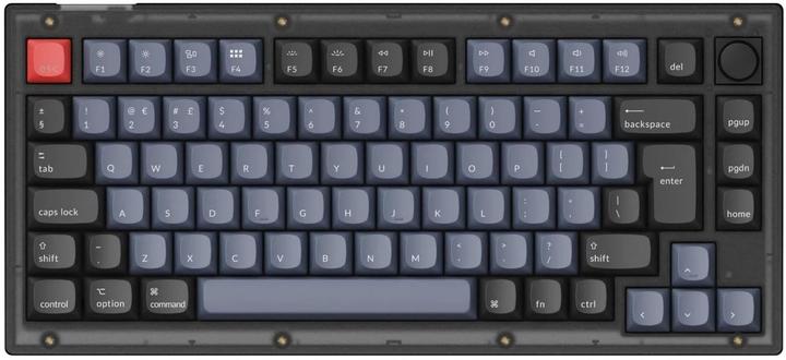 Actual product image Keychron Key V1 75% Frosted Black RGB Key Brown H V1-C3-EN (DE)