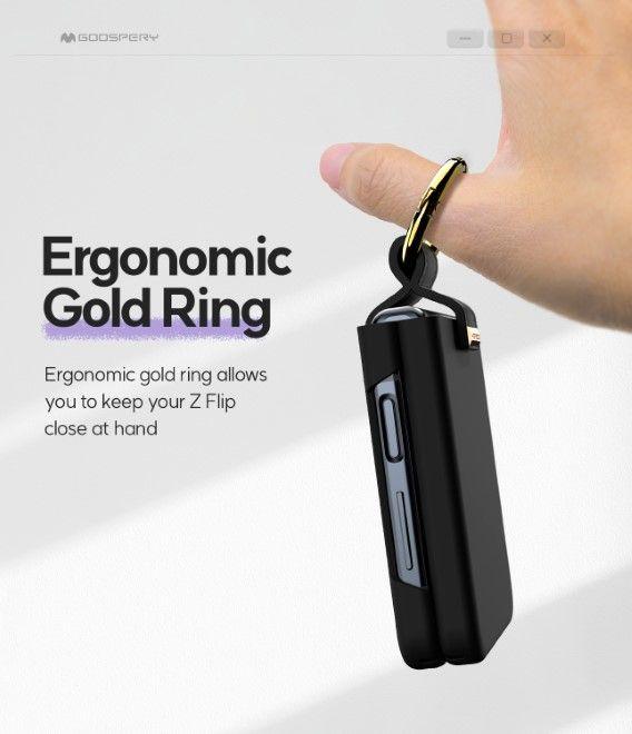 Produktbild Goospery Gold Ring Case Series Hülle (Samsung Galaxy Z Flip6, Samsung Galaxy Z Flip7 FE)