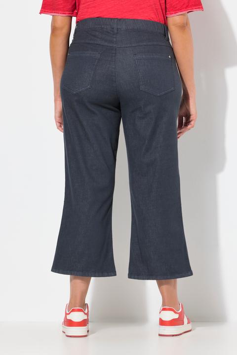 Immagine prodotto Ulla Popken Culottes di jeans modello Mary con taglio della gamba ampio e cintura elastica (42)