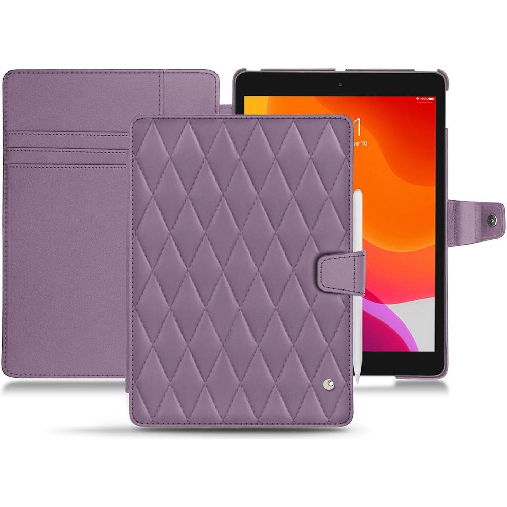 Noreve Lederschutzhülle Wallet (iPad 10.2 2019), Tablet Hülle, Violett