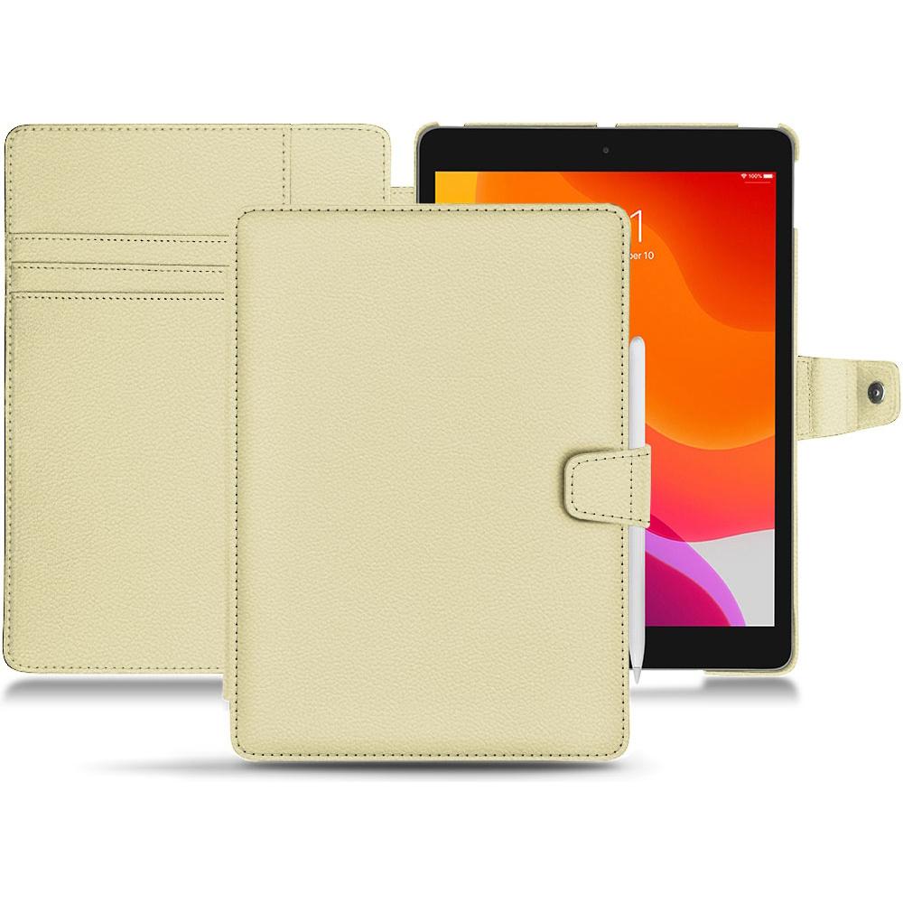 Noreve Lederschutzhülle Wallet (iPad 10.2 2019), Tablet Hülle, Beige