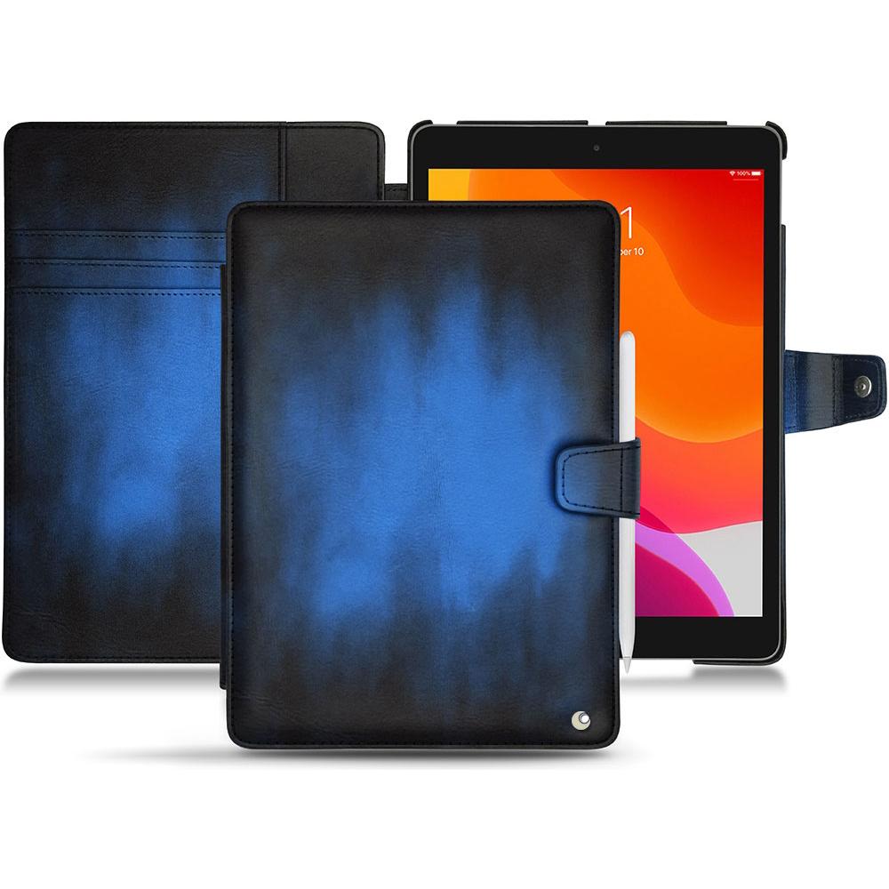 Noreve Lederschutzhülle Wallet (iPad 10.2 2019), Tablet Hülle, Blau