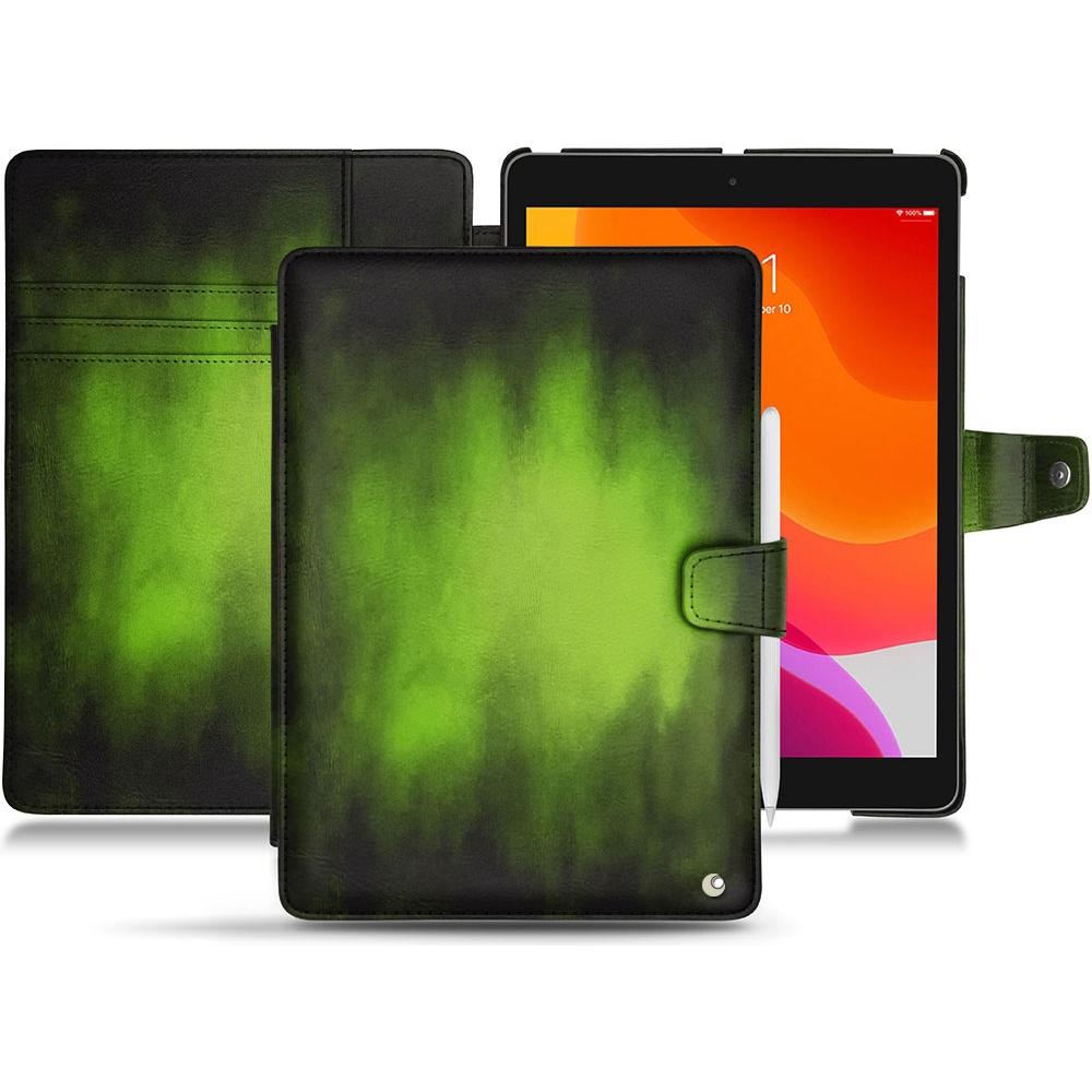 Noreve Lederschutzhülle Wallet (iPad 10.2 2019), Tablet Hülle, Grün
