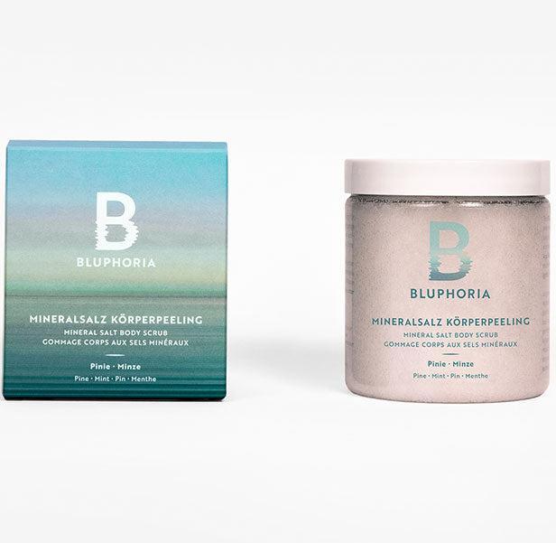 Produktbild Bluphoria Mineralsalz Körperpeeling mit Pinie & Minze (200 ml)