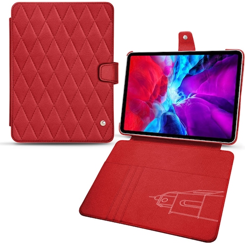 Noreve Lederschutzhülle Wallet (iPad Pro 11 2020 (2. Gen)), Tablet Hülle, Rot