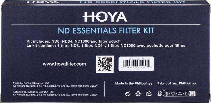 Image du produit Hoya 58mm ND Essentials Filter Kit 8/64/1000 (58 mm, Filtre gris neutre)