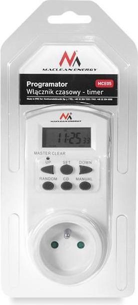 Actual product image Maclean MCE05 Electric timer Daily/weekly timer