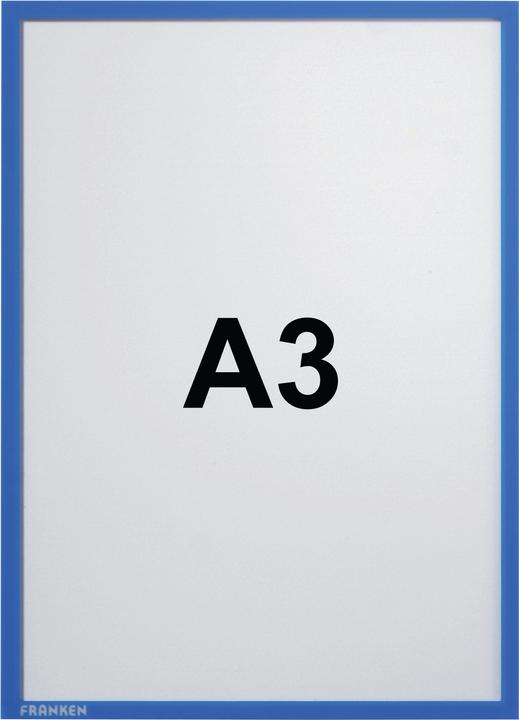 Produktbild Franken Magnet-Tasche FRAME IT X-tra!Line, DIN A3, blau Dokumentenhalter, transparent, magnetisch, Hartfolie (A3, 1x)