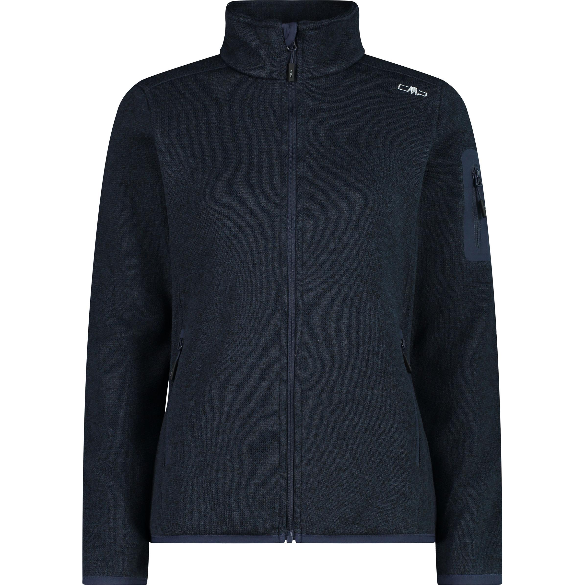 CMP Campagnolo, Damen, Jacke, Fleece Jacket Knitted (40, M), Blau, M, 40