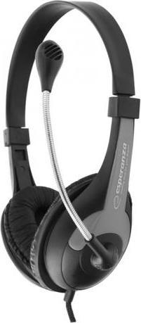 Esperanza EH158K Kopfhörer & Headset Kopfband Schwarz Grau (Kabelgebunden)