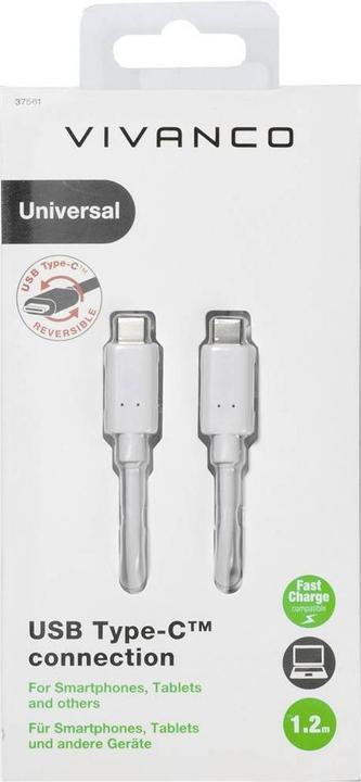 Produktbild Vivanco USB C - USB C (1.20 m, USB 2.0)