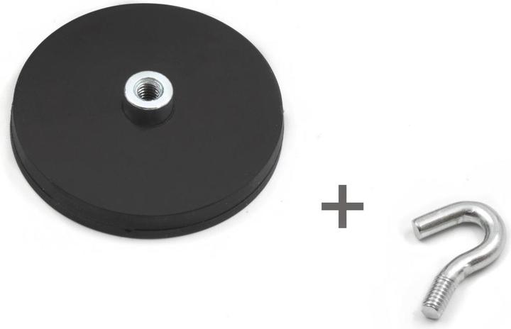 Actual product image Supermagnete Magnet system rubber-coated with hook (1x)